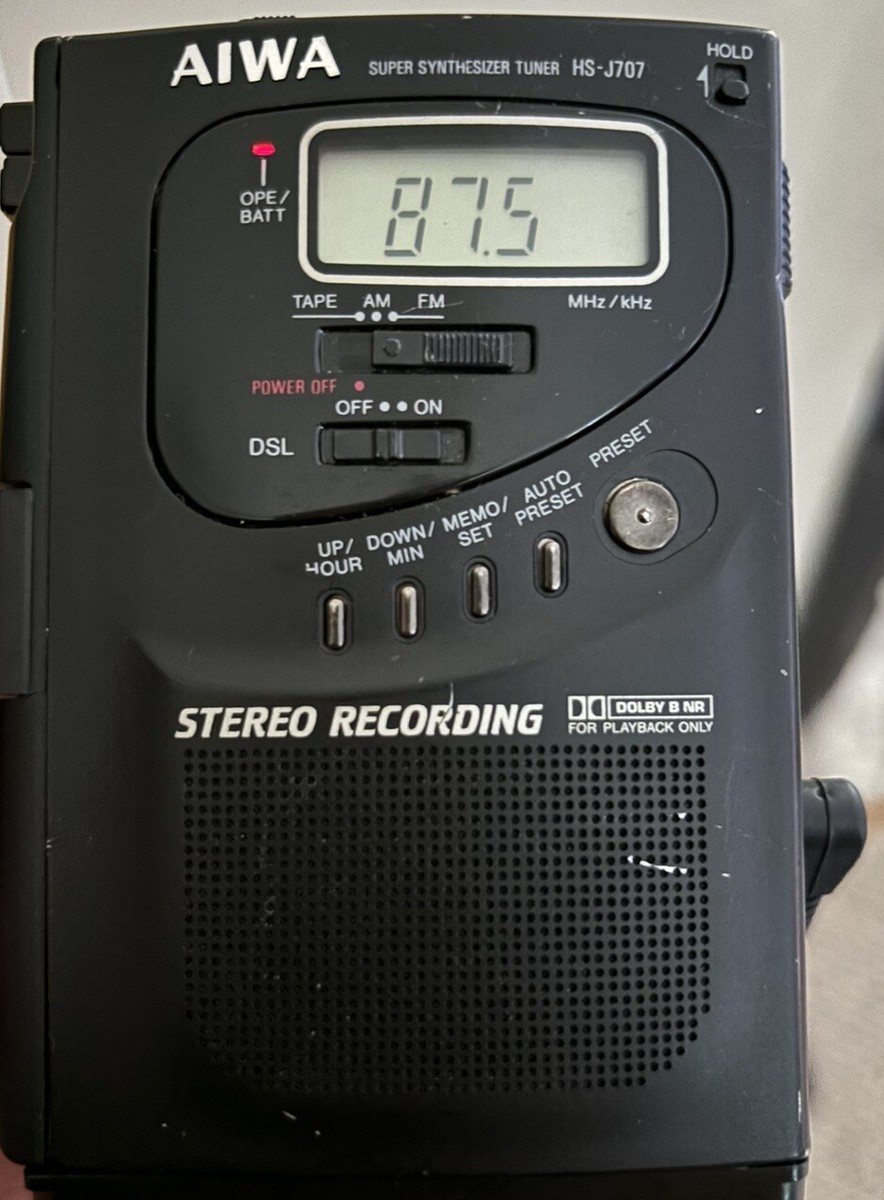 AIWA Cassette Player HS-J707 Recorder Walkman FM / AM Radio PB-3