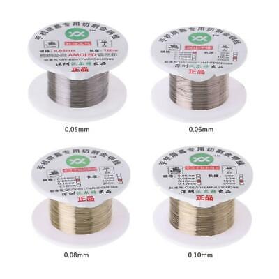 Tool Parts 100M Cutting Wire Molybdenum Cutting Wire 0.10mm Cutting Wire Line Splitter LCD Screen Gold for Separate For All Cellphones 