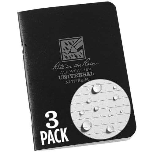 Rite in the Rain Weatherproof Mini-Stapled Notebook, 3 1/4