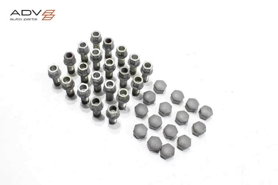 2012 - 2018 AUDI A6 S6 PARAFUSOS DE PORCA DE RODA ARO COM TAMPA DE TAMPA FABRICANTE DE EQUIPAMENTO ORIGINAL - CONJUNTO - - Imagem 3 de 4