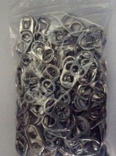 250 can ring pulls - ideal for Arts and Crafts  hobby can tops tin lids crochet.