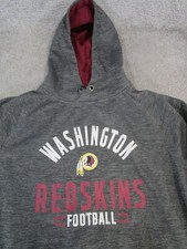 Washington Redskins Hoodie Mens Medium Fanatics Gray Burgundy Pro Line Nfl