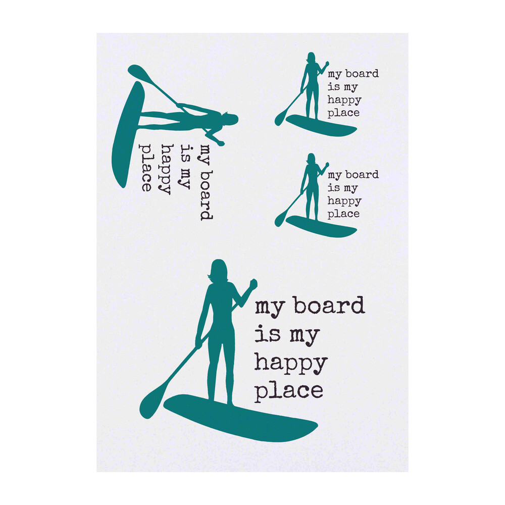 'Silueta de paddle surf ' Tatuajes Temporales (TO039588)