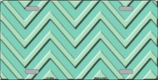 Mint Light Mint Chevron Metal Novelty License Plate Tag Lp4964
