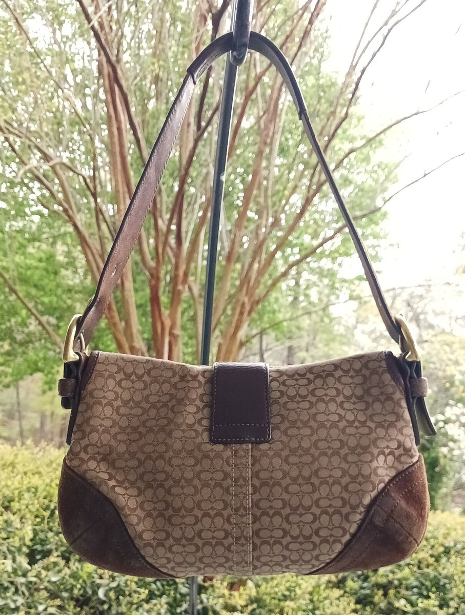 Coach 6818 SMALL Vintage Soho Y2K Brown Suede & Signature C