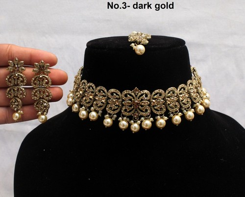 Choker Set gold Necklace Set/ Bollywood 