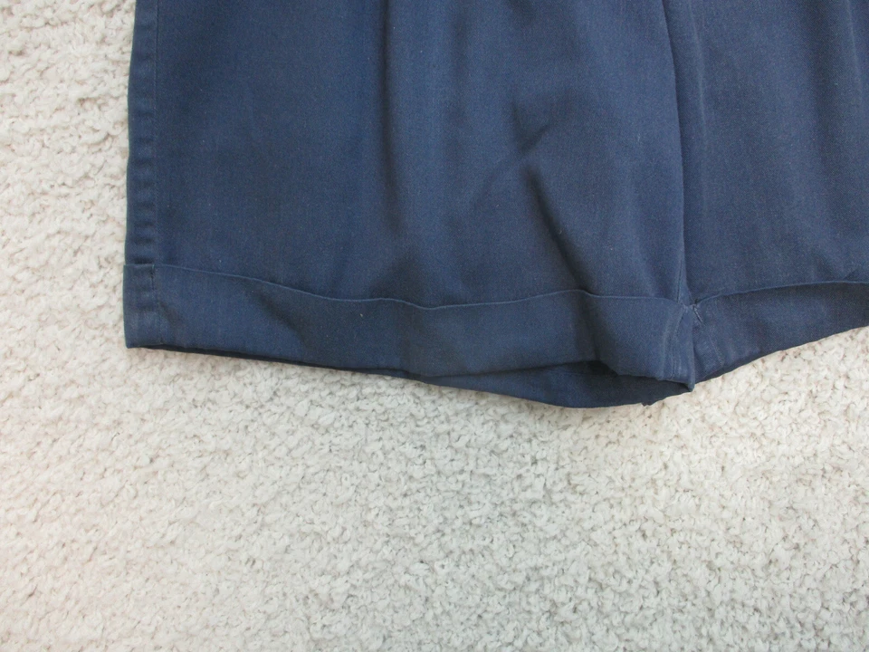 Pantalones Cortos Karen Scott 8 Mujer Talla Regular Azul Chino Plisado Puños Calce Clásico Foto 4 de 4