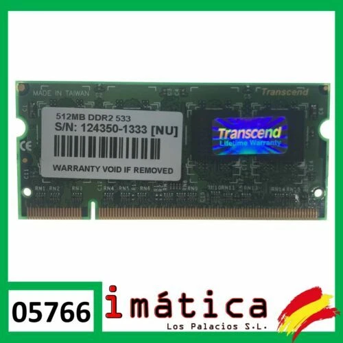 Transcend DIMM Computer Memory (RAM 512 MB Capacity per Module)