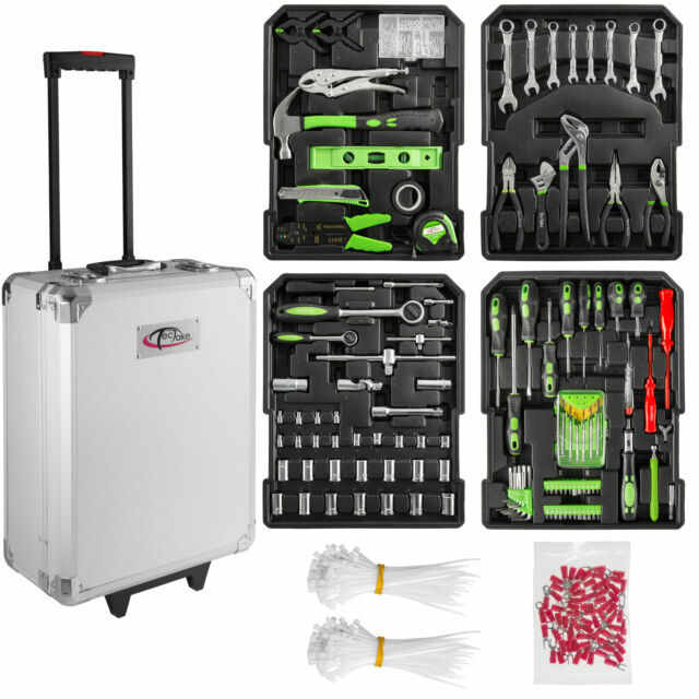 599 PIEZAS MALETA de herramientas trolley caja martillo alicates maletin  ruedas EUR 102,99 - PicClick FR