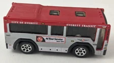 City Bus Matchbox USED Red City of Everett Transport 2004 Diecast 662 Loose