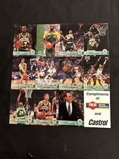 1993-94 Skybox AL'S Auto Seattle Supersonics 11 Card Uncut Sheet Kemp Payton NBA