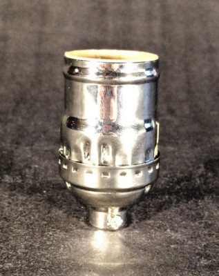 New Brass Short Keyless Early Electric Industrial Style Nickel Lamp Socket #291N
