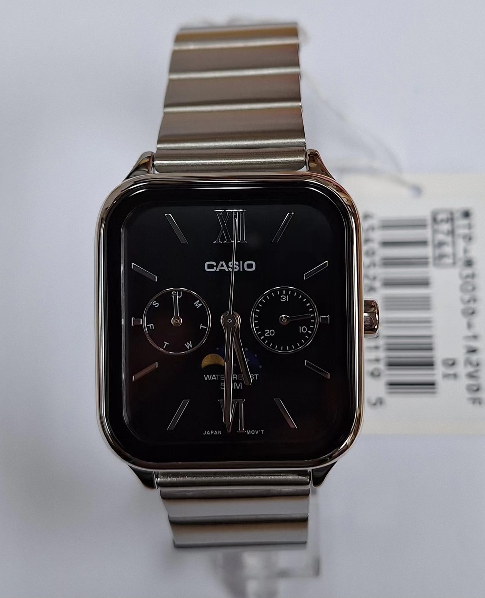CASIO MTP-M305D-1A2V Wrist Watch Moon Phase Analog Metal