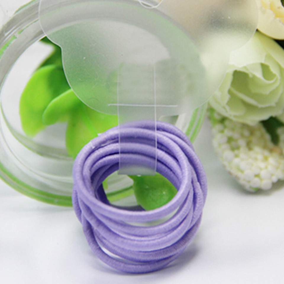 10Pc Colour Kids Elastic Tiny Hair Tie Rubber Band Rope Ring Ponytail ...