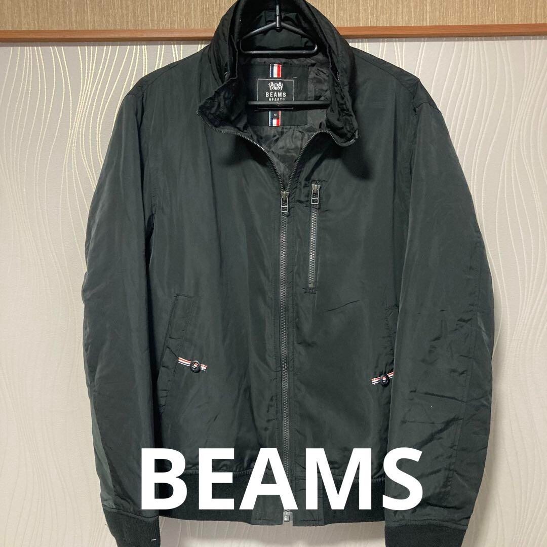 BEAMS HEART Full zip Blouson Jacket Outer Black Polyester BEAMS HEART Full zip Blouson Jacket Outer Black Polyester