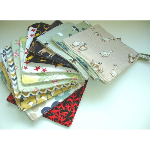 Orla Kiely Blue Pot Grab Mat Holder Surface Saver Pad Two Colour Stem Powder - Picture 8 of 8