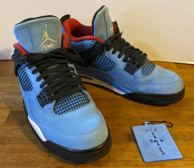 Men's Jordan 4 Retro Travis Scott Cactus Jack Sz 10.5 University