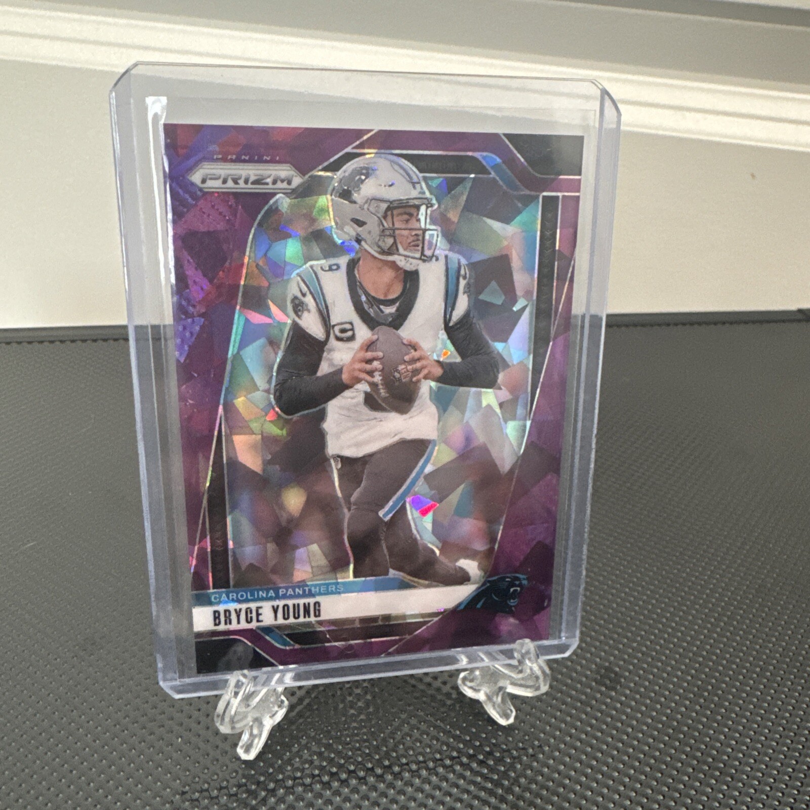 2024 Panini Prizm BRYCE YOUNG Purple Cracked Ice Prizm /225 Panthers #37
