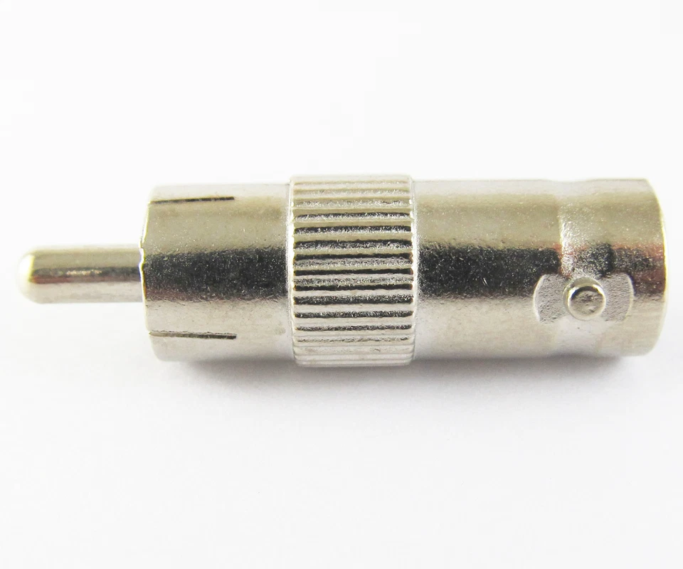 10pcs BNC Female Jack to RCA Male Plug Straight Connector Adapter Nickel Plated - Image 3 of 3