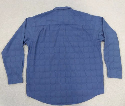 Mens Dress Shirt by Marc Edwards Size XL Long Sleeve Blue - Picture 4 of 4