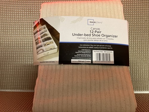 mainstays canvas under bed shoe organizer storage bag