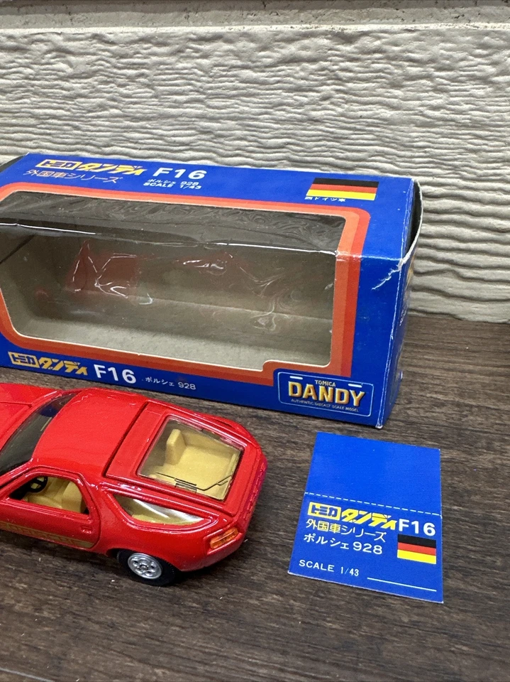 TOMICA DANDY F16 - PORSCHE 928 Rojo CASI COMO NUEVO CAJA EXCELENTE JAPÓN Foto 2 de 4