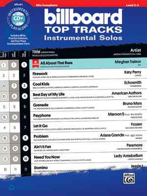 BILLBOARD TOP TRACKS INSTRUMENTAL SOLOS ''ALTO SAXOPHONE'' MUSIC BOOK/CD SAX NEW!!