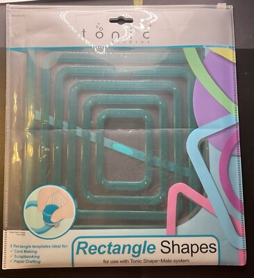 Tonic Studios For Use w Tonic Shape Mate System-6 Rectangle Shapes - 752A - NEW
