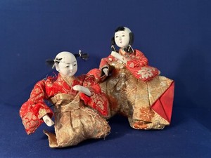 Japanese Hinamatsuri Pair Musician doll (two of five) c.1930 - 1950 Showa Per.