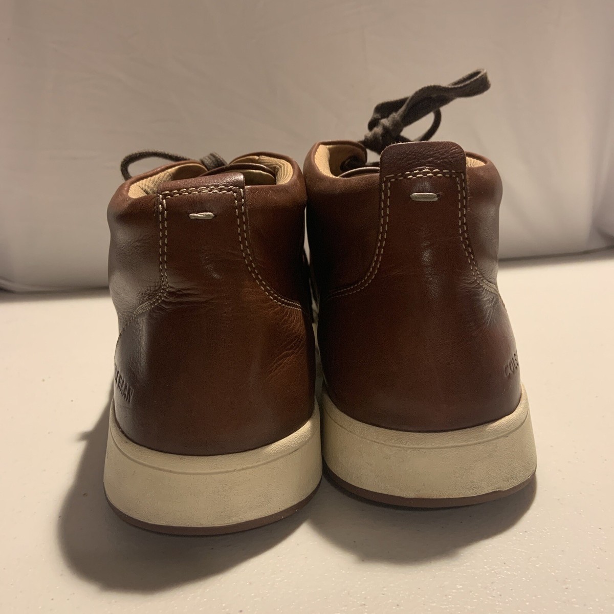 Cole Haan C32238 Size 8.5 Vartan Grand OS Shoes Mens Brown Midcut Sneakers Boot Cole Haan Brown Canvas Casual Shoes for Men for sale | eBay main image 3