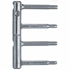SFS Intec Door Hinge Silver Flower 3-DIM Ø 15 MM Drill-In Height 112