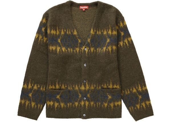Supreme Abstract Stripe Cardigan Olive Sz XL | eBay Supreme Abstract Stripe Cardigan Olive Sz XL | eBay