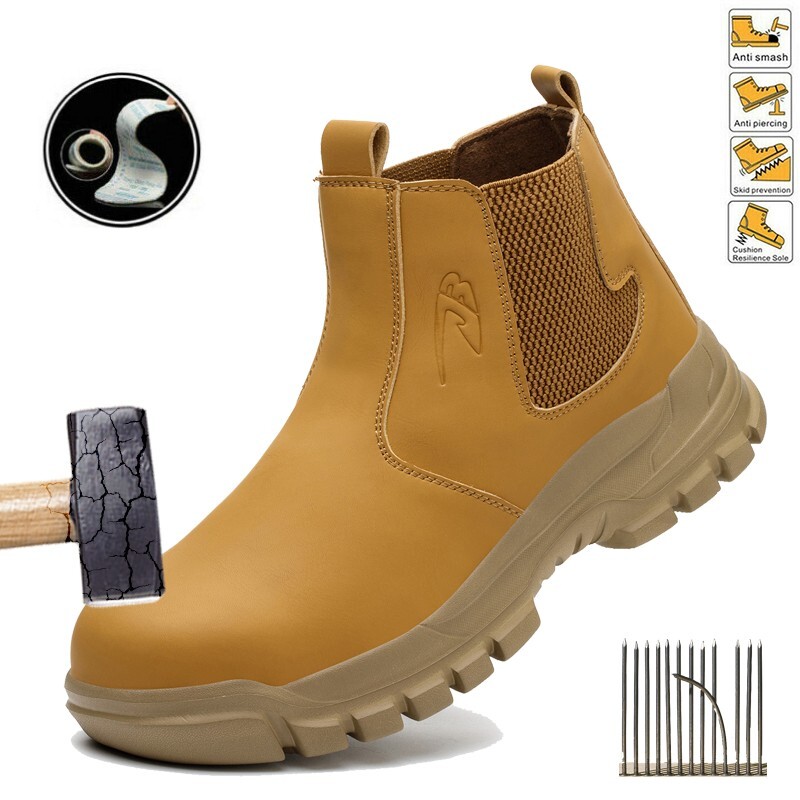 Slip-on Steel Toe Safety Shoes Sneakers Anti-slip