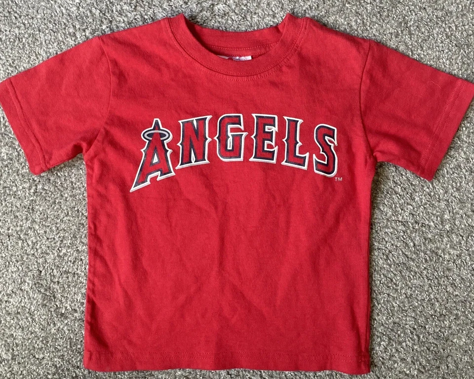 CAMISA NUEVA CON ETIQUETAS ANAHEIM LOS ANGELES ANGELS VLAD GUERRERO ROJA MLB NIÑO 2T BÉISBOL 3 Foto 3 de 4