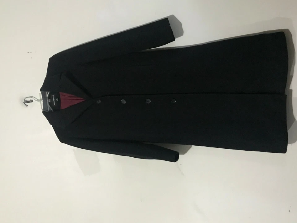 Donny Brook 100% Wool Size 2P Long Coat Jacket Black Women Modern Stylish - Image 3 of 4