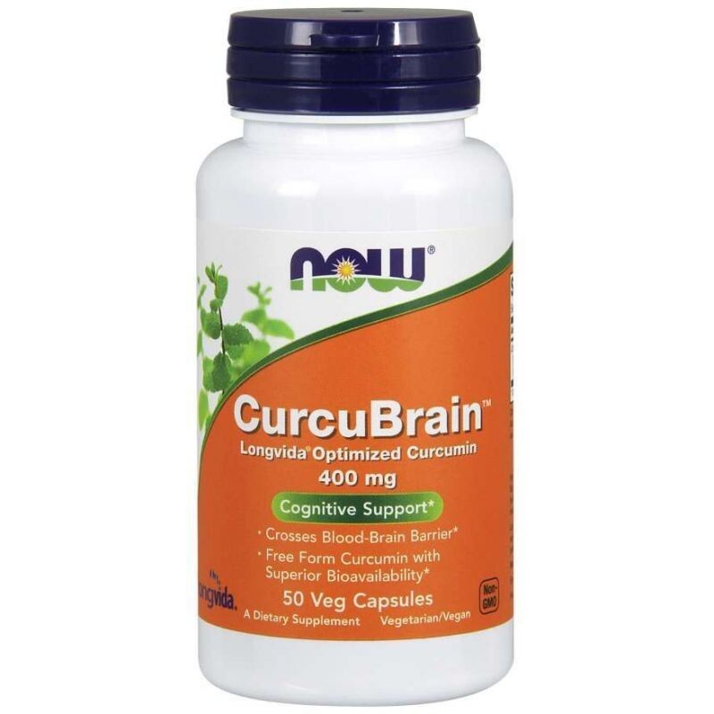 Now Foods CurcuBrain, 50 cápsulas