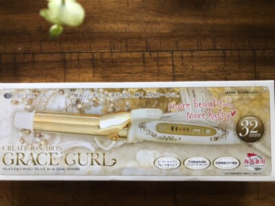 CREATE ION Grace Curl Hair Curling Wand 1.25 Inch / 32mm with Dual Voltage 