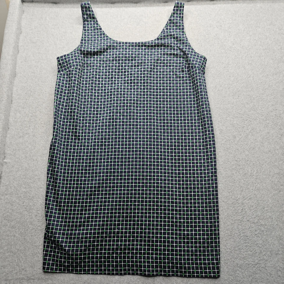 Joe Fresh Women's XL Blue Dotted Sleeveless Grid Polka Dot Shift Dress — 第 3/4 张图片