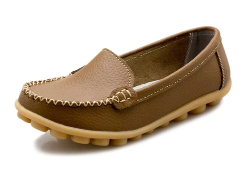Women's Genuine Leather Casual Shoes Flat Loafers Non-slip loafers size 4.5 - 12 - Picture 58 of 60