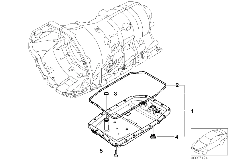 Panela/filtro de óleo de transmissão com gaxeta e 24 parafusos para BMW, Audi, Land Rover ZF - Imagem 4 de 4