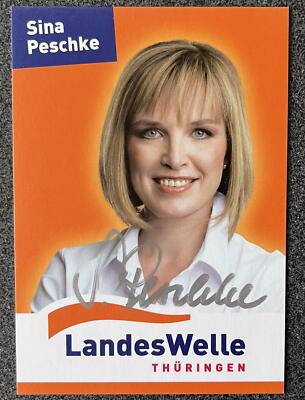 Sina Peschke Autogrammkarte Radio Landeswelle Thüringen original signiert 