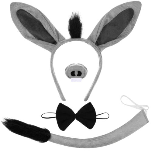  Tierische Stirnbänder Esel Stirnband Bandalette Ribbon Halloween - Afbeelding 1 van 11