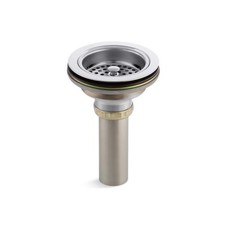  Polished Chrome Kohler Duostrainer Basket Strainer with Sink Drain and Tai