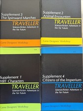 Game Designers' Workshop Traveller RPG Lot: Books, Supplements Lot Of 11