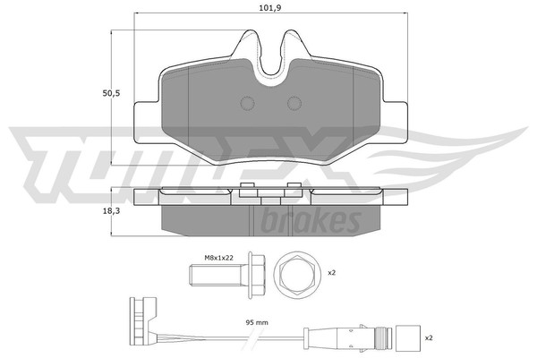 Tomex Brakes Bremsbelagsatz, Scheibenbremse TX 15-13 FüR MERCEDES-BENZ-image