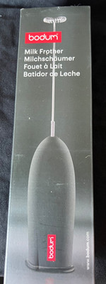 NIB Bodum Bistro Electric Milk Frother Black Stainless Steel Latte Cappuccino