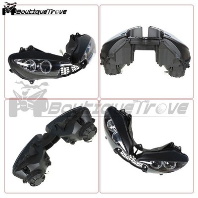 Fit For Yamaha 2003-2005 YZF R6 & 2006-2009 R6S Black Front Headlight Headlamp