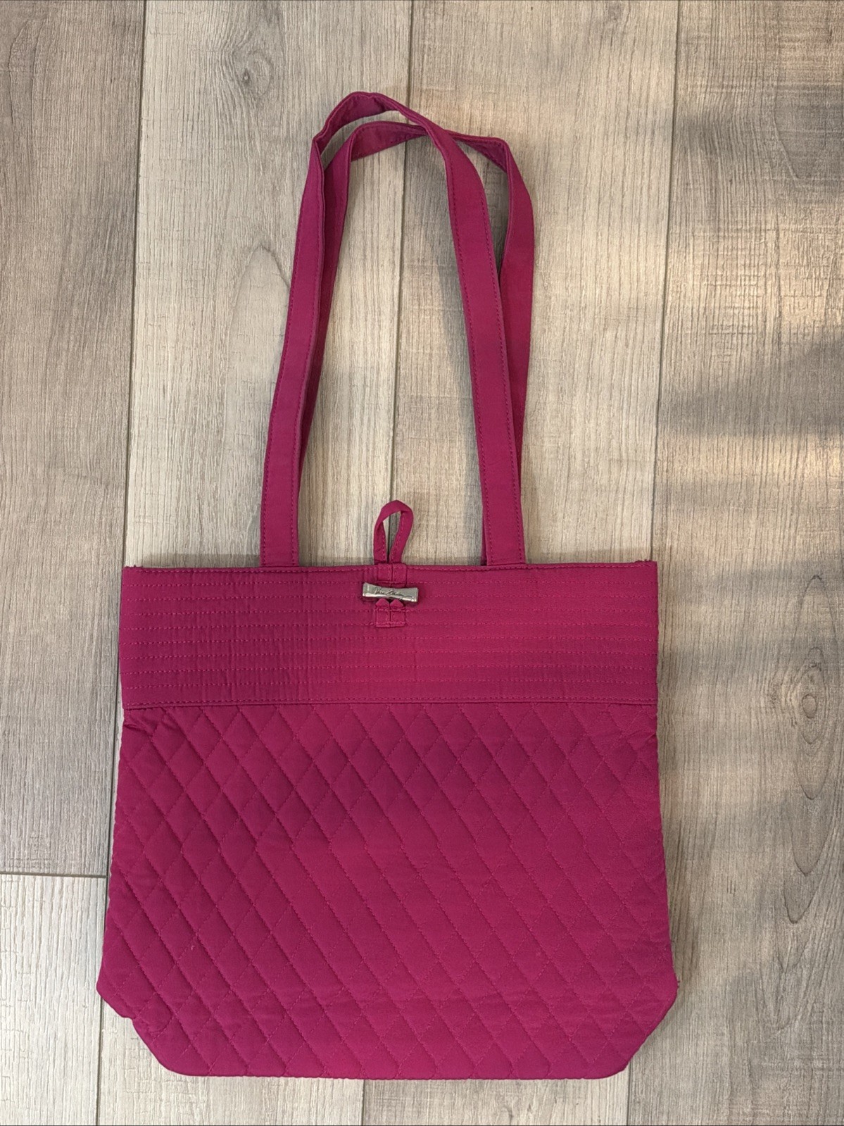 Vera Bradley Quilted Magenta Shoulder Tote, Bag, Large