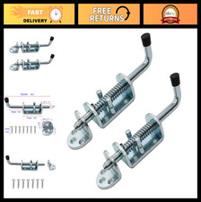 2 Packs Heavy Duty 6.5" Spring Loaded Latch Pin, Sliding Barrel Bolt Lock for Do