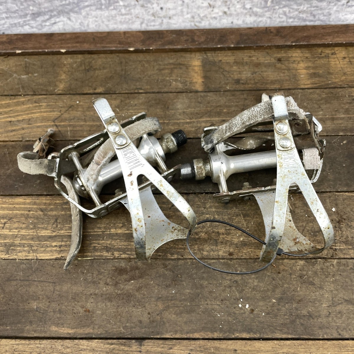 Vintage Kyokuto Pro Ace KKT-PA Pedals w Christophe Toe Clips